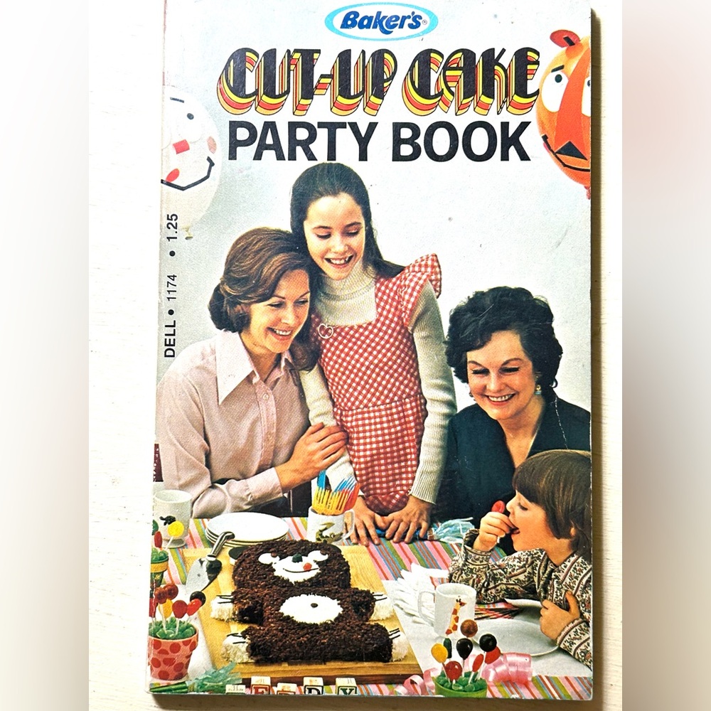 Vintage Colorful Party Cut up Cake Book from General Mills 1973